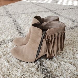 Fringe booties